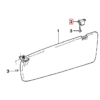 BMW E21 E23 E24 E28 – Juego de 2 ganchos para soportes de parasol en todos los colores 51168219040