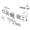 BMW E24 E30 Osłona światła przeciwmgielnego Lewa lub Prawa Czarna 51711906287 / 51711906288