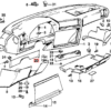 Revestimiento para salpicadero de BMW E30, color negro, 62111370657 / 62111370656