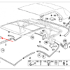 BMW E46 Cabriodach C-Säulen-Reparatursatz links und rechts schwarz 54317135351