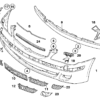 Cubierta del gancho de remolque del parachoques delantero BMW E65 E66 imprimada 51118223210