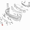 Modanatura anteriore targa Mercedes R129 tutti i colori A1298850681