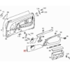 Mercedes R129 Dolna osłona głośnika lewa lub prawa czarna z siatką A1297273388 / A1297273488