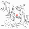 Mercedes R129 Sitzverkleidung hinten unten Links- oder Rechtslenker schwarz A1299120135 / A1299120235