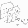 Cubierta del altavoz del reposabrazos de la puerta trasera del Mercedes W124 Wagon izquierda o derecha Todos los colores A1248200912 / A1248201012