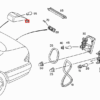 Mercedes W210 Terzo stop fanale freno telaio copertura tutti i colori A2108200756