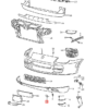 Porsche Cayenne 955 Osłona przedniego haka holowniczego Szara 95550515501