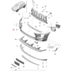 Porsche Macan Copertura gancio traino paraurti anteriore Primerizzato 95B807156G2X