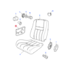 Range Rover P38 Copribracciolo sedile anteriore sinistro o destro Tutti i colori AWR1977SMK / AWR1976AAT