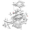 Audi A4 B5 Motorabdeckung innen, 2er-Set, links und rechts, schwarz, 078103923 & 078103924