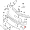 Luz antiniebla para parachoques BMW E36 M en blanco izquierda o derecha negra 51118122449 / 51118122450