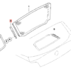 BMW Z4 E85 E86 Außenhalterung 2er-Set links und rechts schwarz 54347117749 & 54347117750