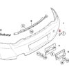 Cubierta del gancho de remolque del parachoques trasero de BMW Z4 E85 E86 imprimada 51127170839 / 7158883