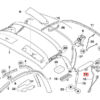 BMW Z4 E85 Copri-montante principale Set di 2, sinistro e destro, nero 54317117349 e 54317117350