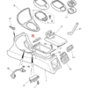 Jaguar XJ Center Console Armrest Finisher Black GNC7661