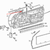 Mercedes R129 Seitenspiegel Dreieck-Befestigungsclips 2er-Set weiß