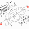 Mercedes W163 Armaturenbrett-Seitengitter links oder rechts, schwarz, A1638310152 / A1638310252