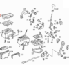 Mercedes W208 Mittelkonsole Schalthebelblende Zierblende schwarz A2082670188