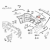 Mercedes W208 W209 Heckstoßstange Abschlepphakenkappe grundiert A2098850126