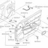 Juego de bolsillos para manijas interiores de puertas izquierda o derecha para Nissan Skyline R33, color negro 80950AA000