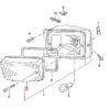 Porsche 924 944 Blinker-Lampenschirm vorne links oder rechts transparent orange 477953161 / 477953162