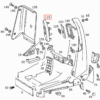 R129 SL Interior Seat Belt Outlet Bracket Cover With Faux Leather Left Or Right A1299100739 / A1299100839