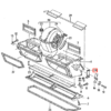 Piastra aletta scatola cuscinetto controllo riscaldatore Volkswagen T3 sinistra o destra nera 251259143 / 251259144