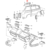 Salida de aire de techo para VW T3 con imprimación o negra 255819951A