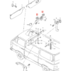 VW Transporter T3 A-Säulenhaltegriff Keil links und rechts schwarz 251857615 / 251857616