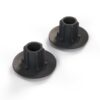 VW Transporter T4 Juego de 2 tapones para tornillos de reposabrazos de asiento imprimados o negros 7D0881979