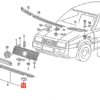 VW Corrado Osłony Haka Holowniczego Zestaw Lewy lub Prawy Czarny 535853695 / 535853696