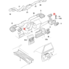 VW Passat Quantum Santana Zestaw 2 końcówek nawiewu powietrza, lewa i prawa, czarne 321819705F i 321819706D