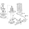 BMW E24 E28 E30 E34 E36 Z1 Osłona śruby amortyzatora Zestaw 2 sztuk Czarny 31331124335