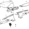 BMW E30 Armaturenbrett-Seitenlüftungsgitter Schwarz 64221888230