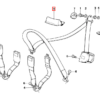 BMW E30 Tylna osłona pasa bezpieczeństwa Czarny 72111924947