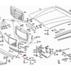 Mercedes W116 Motorhaubenverriegelungsabweiser 2er-Set weiß A1168870045