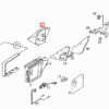 Mercedes W124 W201 Zestaw gumowych podkładek uszczelniających lusterka bocznego 2 sztuki lewe i prawe czarne A1248107716