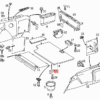 Mercedes W202 Bagażnik podłogowy zestaw 2 sztuk czarny A2026840028