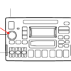 Volvo C70 S70 V70 XC70  Radio Knob Volume Control Power Button Black 9116855