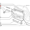 Alfa Romeo 166 Rejilla de ventilación de puerta izquierda o derecha negra 156017919 / 156017911