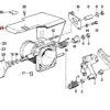 BMW E24 E28 E32 E34 Tapa del conjunto de la carcasa del acelerador negra 13541726433