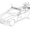 BMW E36 Panel de cubierta de techo descapotable negro gris o beige 51718173204 y 51718170316