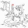 Copri cintura di sicurezza Mercedes R129 sinistra o destra tutti i colori esterni con striscia in pelle A1299101739 / A1299101839