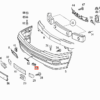 Mercedes R129 Soporte del sensor de temperatura exterior A1298850914