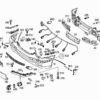 Mercedes W203 Tapa del gancho de remolque delantero imprimada A2038850626