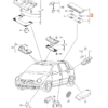 Interruptor de luz de lectura del techo trasero para VW Polo Vento Jetta Touran, con imprimación o negro 6Q0947291A