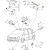 Cubierta del interruptor de la luz de techo trasera interior del VW Polo Vento Jetta Touran imprimada o negra 6Q0947291A