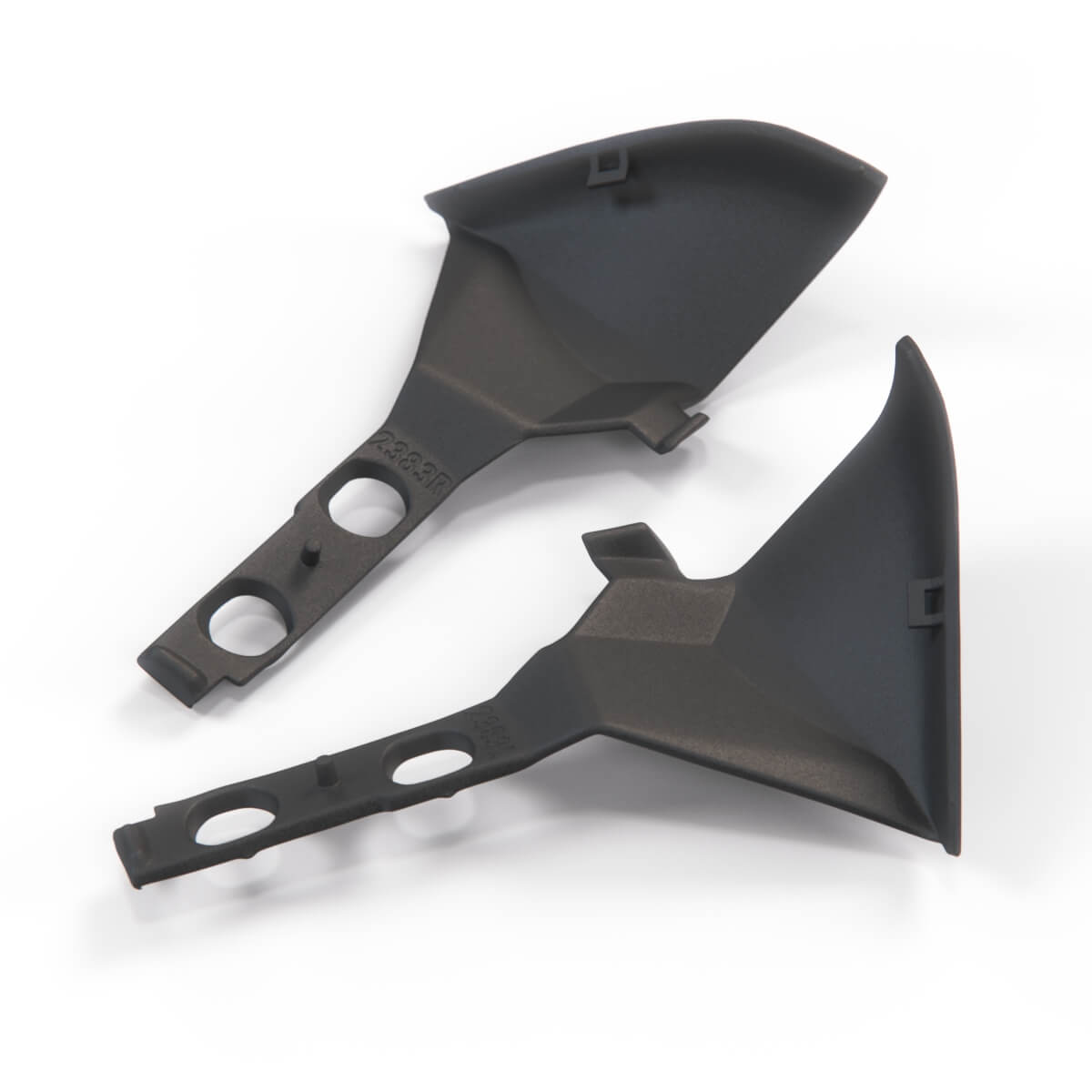 Wing Covers Honda Civic Hatchback EF Rear Roof Wing Covers Set Of 2 Black