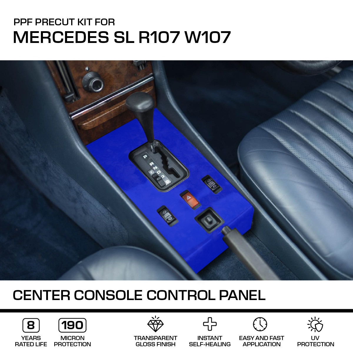 Mercedes SL R107 W107 Center Console Control Panel - PPF Paint ...