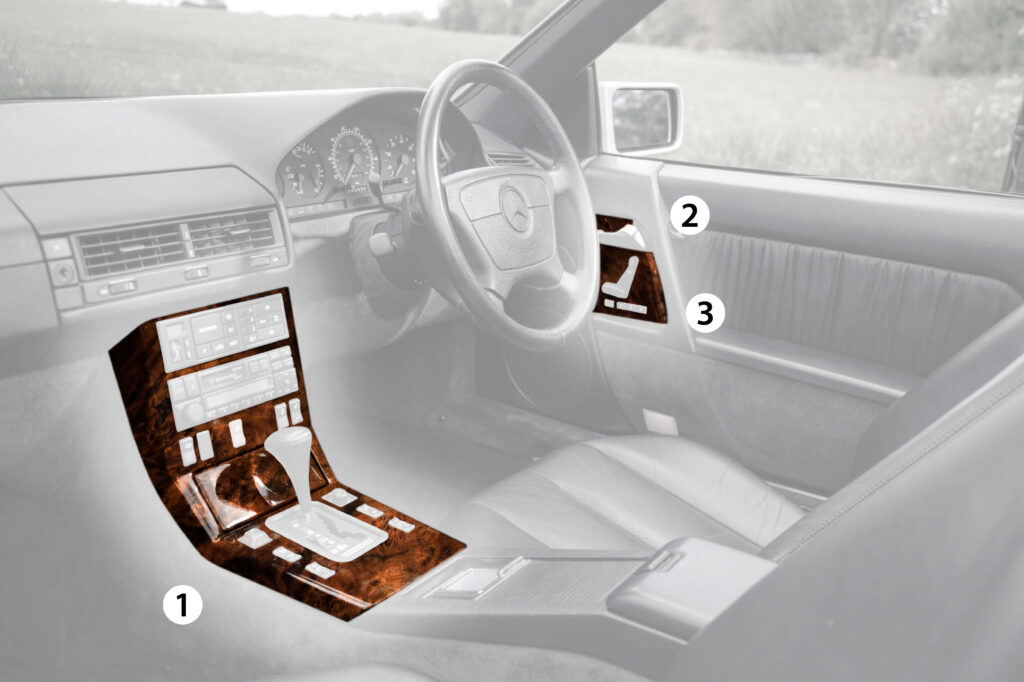 mercedes-sl-r129-pre-lift-wooden-decor-trim-standard-set-6-elements